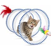 MADPET Kedi T&uuml;neli Oyuncak Spiral &ndash; İnteraktif Kedi Oyuncağı &ndash; Fareli ve T&uuml;yl&uuml; Tasarım &ndash; Katlanabilir Kedi T&uuml;neli &ndash; Kediler İ