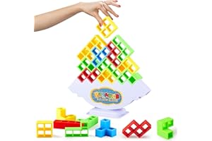 FASTEXX 64 Pcs Tetra Tower Balance Game, Tower Balance Game, Tetra Tower, Tetra Tower Stacking Game, Tetra Tower Game, Balance Game, Tower Board Games Best Gift for all Kids Kids (64 pcs)