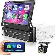 Poste Radio Voiture Bluetooth Autoradio Android 10" Hexinex 1DIN - GPS/ CarPlay/Android Auto + Caméra Recul (1Go RAM/32Go) Carplay Voiture