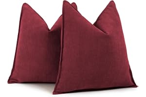 ZWJD Set med 2 Chenille soffkuddar 45 x 45 cm – lyxig mjuk soffkudde med elegant design för vardagsrum och sovrum