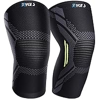 Hykes Knee Cap Compression Support for Gym Running Cycling Sports Jogging Workout Pain Relief