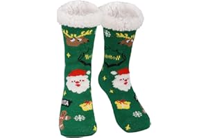 Niofind Slipper Socks for Women Men, Thick Fluffy Warm Winter Christmas Thermal Bed Socks, Cozy Non-Slip Grippers, One Size 5-11, Christmas Gifts for Women Men, Stocking Fillers