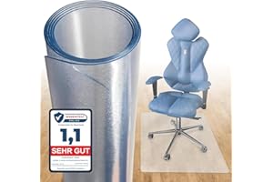 ‎BJÖRN&SCHILLER Björn&Schiller Bodenschutzmatte 100 x 120 cm, rutschfeste Bürostuhlunterlage, Bodenmatte, Kratzfeste Stuhlunterlage, Schutzmatte, Unterlage für Bürostühle, transparent