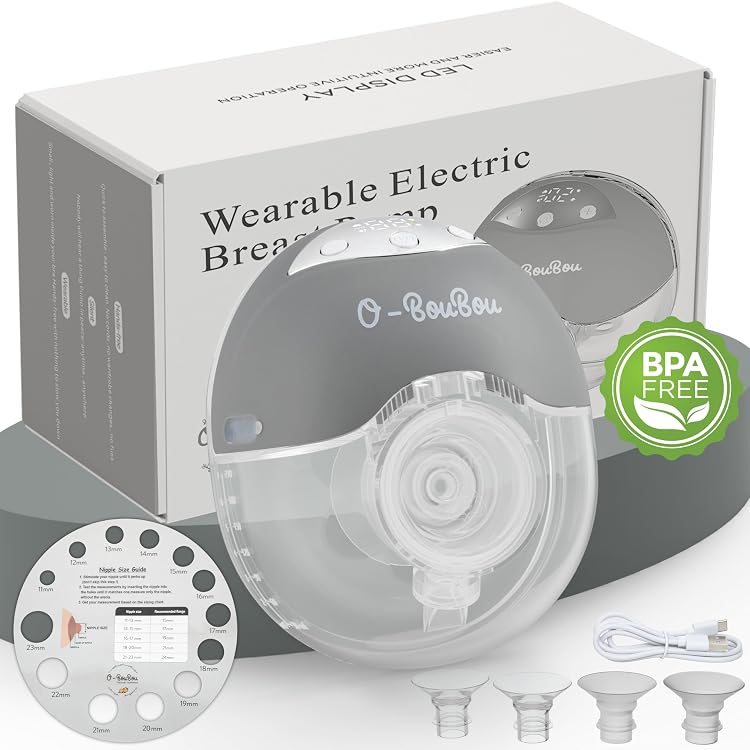 Tire-lait électrique Main Libre Lulia LU05 - 4 Modes, 9 Niveaux, Bride 17/19/21/24 Mm - Portable, Sans BPA