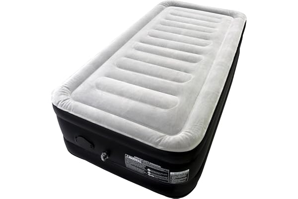 FIVMEN Luftmadrass 1 person luftsäng självuppblåsande 187 x 90 x 46 cm uppblåsbar madrass med elektrisk pump uppblåsbar mattress gästsäng resesäng för camping och hemmabruk