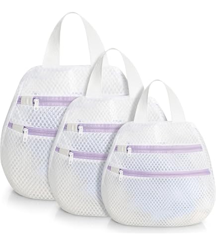 Set 4 Sacchetti Rete Per Lavatrice, 60x50cm E 50x40cm, Con Cerniera, Per Reggiseni, Calze, Scarpe, Abiti Delicati, Viaggi
