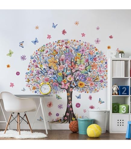 Vinilo Decorativo árbol Negro Con Corazones Para Fotos | Adhesivo Familiar Para Pared 120x45 Cm