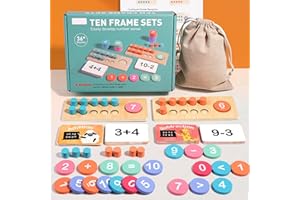 ENIKMOSD Holz Mathespiel Spielzeug Zählen Lernspiel für Kinder,Montessori Spielzeug Mathematik Zahlen Lernen Holzspielzeug für Kinder ab 2 3 4 5 6 Jahre Jungen Mädchen Geschenk