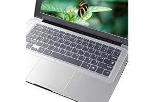 DEVANTIA Laptop Tastaturschutz Tastaturschutzfolie Tastaturabdeckung - 310 x 130 mm Silikon Tastatur Staubschutz kompatibel mit 13-14 Zoll Laptop, Universal & Wasserdichter (1 Stück, Transparente)