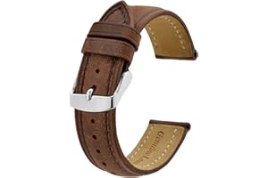 BISONSTRAP Cinturini Orologio, Cinturini di Ricambio in Pelle Vintage, Larghezza Cinturino 14mm 15mm 16mm 17mm 18mm 19mm 20mm 21mm 22mm 23mm 24mm