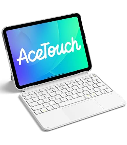 Clavier Magnétique Détachable WAVATA Pour IPad Air 13" M2/M3 & IPad Pro 12.9" - Azerty Français, Batterie 420mAh, Bleu - 7