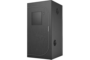 GENERIC Indoor Grow Tent, Silver Mylar Hydroponics Grow Box (80 x 80 x 160 cm)