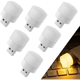 Xspring Mini Usb Led Işık Lambası, 6 Adet Usb Fişli Led Gece Lambası, Yatak Odası, Koridor, Kamp, Okuma, Uyku i&ccedil;in Rgb Taşına