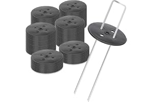 COM-FOUR® 100x pinnar skyddshatt, bricka för markankare, markbrickor