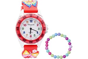 MUXIJIA Relojes de Pulsera para Niño Niña de 3 a 10 años, Impermeable Analógicos Cuarzo Reloj Cute 3D Cartoon Correa de Silicona Reloj para Niños