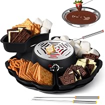 Service à Fondue Au Chocolat Swissmar - 7 Pièces (Céramique, Inox) Avec Bougie