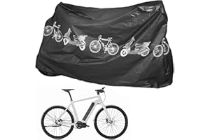 NUQIN 190T Nylon Bike Cover - Waterproof Outdoor Bicycle Cover for Mountain Bikes & Racing Cars (Black)