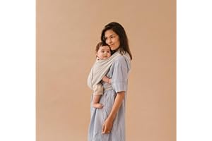 Studio Romeo Duo Porte-Bébé physiologique 2 Bandeaux facile à enfiler, tissu de qualité en coton biologique certifié (motif rayé Stripes T2 (L-XL))