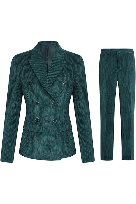 Tailleur Femme YUNCLOS 2 Pièces - Blazer Et Pantalon à Carreaux - Slim Fit - Pour Bureau Ou Occasions