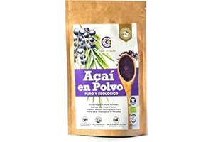 CASA DO AÇAI Açaí Puro en Polvo, Pure Açaí Berry Powder, Bayas de Acai en Polvo, Hecho 100% de la Pulpa de Açaí, Superalimento de Cultivo Nativo de la Amazonia (500g)