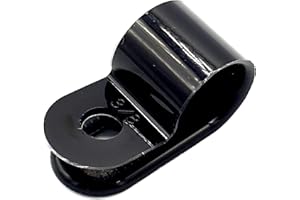 PEPTE 100 x 25 mm Kunststoff Elektrokabel Rohr P-Clips Nylon schwarz Schellen