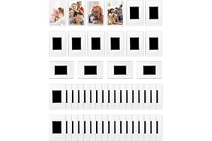 QWORK® Zestaw 50 mini magnetycznych ramek na zdjęcia 7 x 4,5 cm, przezroczyste akrylowe ramki na zdjęcia na przyjęcia weselne w lodówce