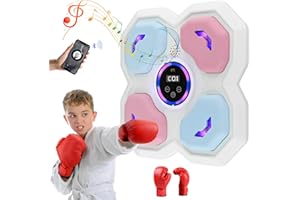 Aofesel Boxmaschine für Kinder, elektronisch, LED, intelligent, Musik, Boxziel, Wandmontage, unterstützt Bluetooth, leichte Boxausrüstung, für den Innen- und Außenbereich
