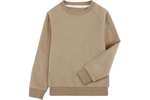 BIG ELEPHANT Boys Crewneck Sweatshirt Youth Fleece Sweatshirts Long Sleeve Basic Pullover Soft Warm Thin Fleece for Kids