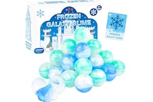 BRETOHAY 24 Pack Frozen Slime Party Favors, for Kids Ice Slime Ball Snowflake Putty Toy Christmas Easter Birthday Goodie Bag Stuffer Classroom Reward for Girls Boys Stretchy Non-Sticky Stress Relief