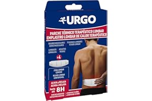 Urgo - Parche térmico terapéutico lumbar - Indicado para dolores musculares y articulares - Caja con 4 parches de 9 cm x 28,8 cm
