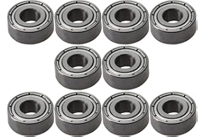 CNBTR Rodamientos de bolas de acero de 4 x 10 x 4 mm, ruedas deslizantes para bricolaje industria, MR104ZZ, paquete de 10