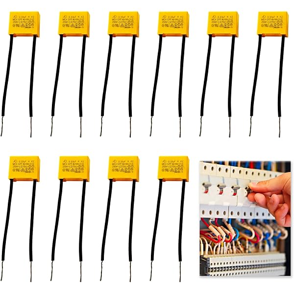 6 Stück X2 Sicherheitskondensatoren 0,33 µF / 275 V – LED-Entstörkondensatoren, MKP, Radial, Für EMI-Filter & Funkentstörung