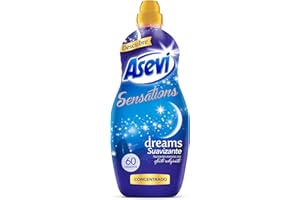 Asevi Suavizante para Ropa Sensations Dreams - Suavizante Concentrado para Lavadora con Efecto Relajante para Dormir - Esencias Naturales - Suavidad Duradera para Todo Tipo de Tejidos - 60 Lavados