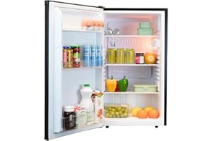 SIA LFS01BL-AMZ1 Black Under Counter Fridge, 91L Capacity, 48cm Wide, Freestanding Larder, E Rated, 2 Years Parts and Labour Guarantee