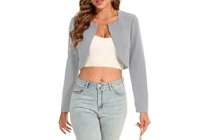 Hobrounn Boléro à manches longues pour femme - Cardigan élégant et festif