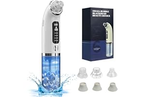Shiptree Mitesserentferner Porenreiniger Gesicht, Mitesser Entferner Sauger Nase Akne Pickelsauger mit 4 Modi 6 Saugspitzen & Sichtbarem Wassertank, 75kpa Super Saugkraft