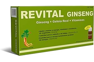 Revital Ginseng - Con Ginseng, Jalea Real y Vitaminas - 20 Viales