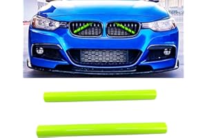 ‎SHSBSCAR M-Sport V Brace Kühlergrilleinsätze Stripes Trim, für BMW 3/4 Serie F30 F32 320 328 330 335 428 435 Frontgrill Trim Stripes Cover (Grüner)