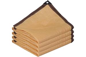 SSFMSF Taux D'Ombrage De 85% - 95% Filet Anti Chaleur, Filet Anti Feuille Piscine Filets D'Ombrage avec Oeillets, pour Jardin De Balcon De Garage De Ferme. (Jaune 12-Pin / 2m * 4m / 6.6ft * 16.4ft)