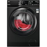 AEG Washing machine, LFR7394V4B, 9 kg, 1400 rpm | Control Panel &amp; Body Black &amp; Black Door, Inverter Engine, Water &amp; Power &amp; D