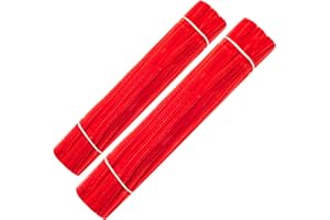 Waycreat 200 Pieces Pipe Cleaners Red Chenille Stem for DIY Art Craft Decorations (6mm x 12 Inch)