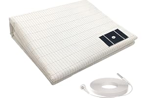 HEUIOP Grounding Bed Sheet, Natural Wellness And Healthy Earth Energy Mat Grounding sheet Grounding Bed Sheet With 10% Silver Fiber & 90% Organic Cotton 132 * 71cm White