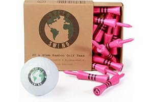 Green Swing Tees de Golf en Bambou de 60 mm Unisexe, Édition en Couleur