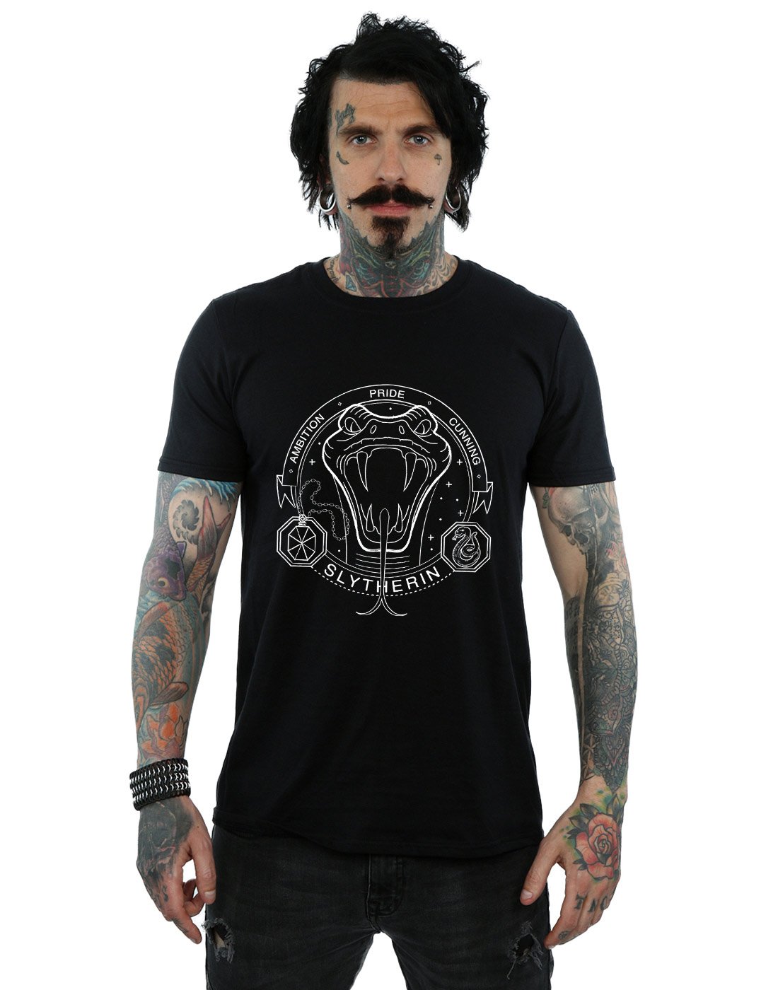 Harry-Potter-Herren-Slytherin-Seal-T-Shirt
