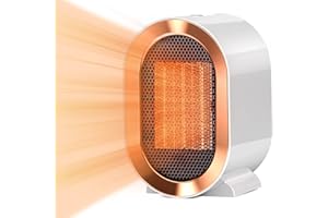 Mini Radiateur Soufflant à Économie d'Énergie Chauffage Soufflant Électrique Radiateur Soufflant 220V 1200W 2 Modes pour Salon, Chambre, Salle de Bain [Sécurité - Silencieux]
