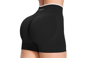JOYSPELS Damen Scrunch Sport Shorts, Nahtlose Leggings Gym Sporthose Kurze Radlerhose Push Up Leggins für Sommer