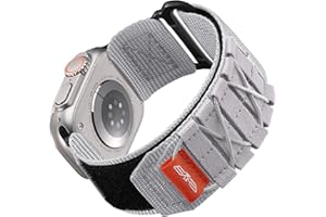 Bandletic Nylonowy pasek kompatybilny z Apple Watch 41 mm, 40 mm, 38 mm, 49 mm, 45 mm, 42 mm, 44 mm, Ultra 1, 2, do użytku na zewnątrz, nylonowy, regulowany pasek do iWatch SE, Ultra 1, 2, serii 9, 8,