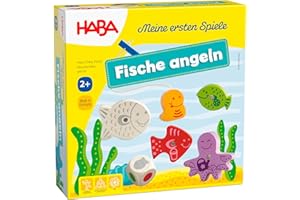 HABA Fische Angeln – Meine ersten Spiele – Angelspiel aus Holz für Kinder ab 2 Jahren – Fördert Feinmotorik, freies Spielen, Lernen & Farben-unterscheiden – 1004983001