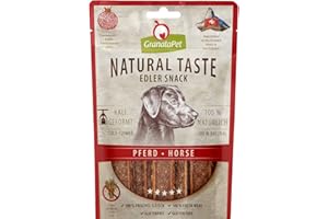 GranataPet Natural Taste Nobile Snack Cavallo da 90 g, senza cereali e senza zucchero, ricompensa per snack per cani