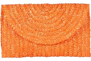 EVEOUT Carteras de Mano Clutches de Paja Tejida para Mujer Monedero de Verano Bolsa de Vacaciones en la Playa